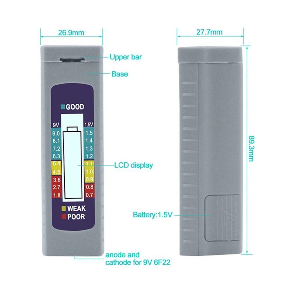 MUVAKO Thiết Bị Kiểm Tra Pin Kỹ Thuật Số Phổ Biến Dành Cho Nút Pin AAA AA