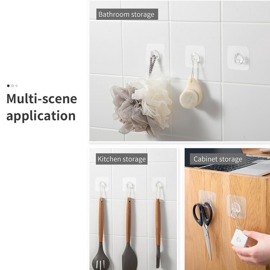 Bộ 10 Móc Dán Tường Shepherd Chất Liệu Acrylic Trong Suốt