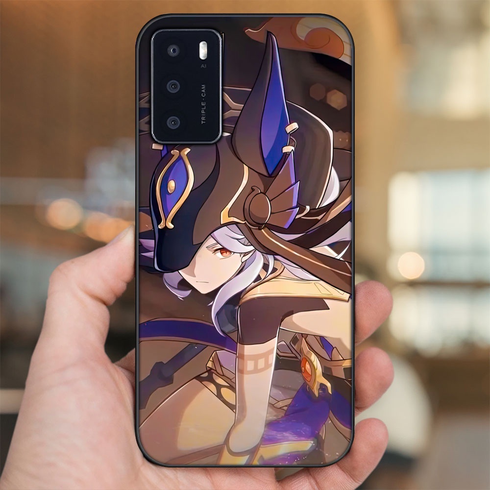 Ốp lưng Oppo A16 viền đen in hình Cyno Genshin Impact