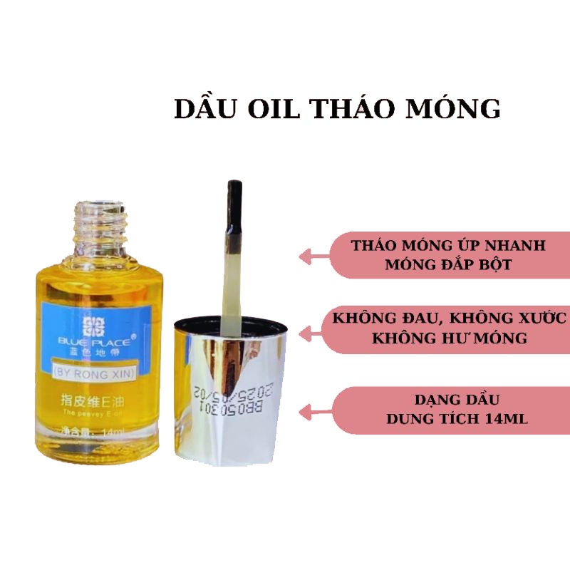 Nước tháo móng giả nail dầu tháo móng úp tay giả nhanh tiện lợi dung tích 14ml