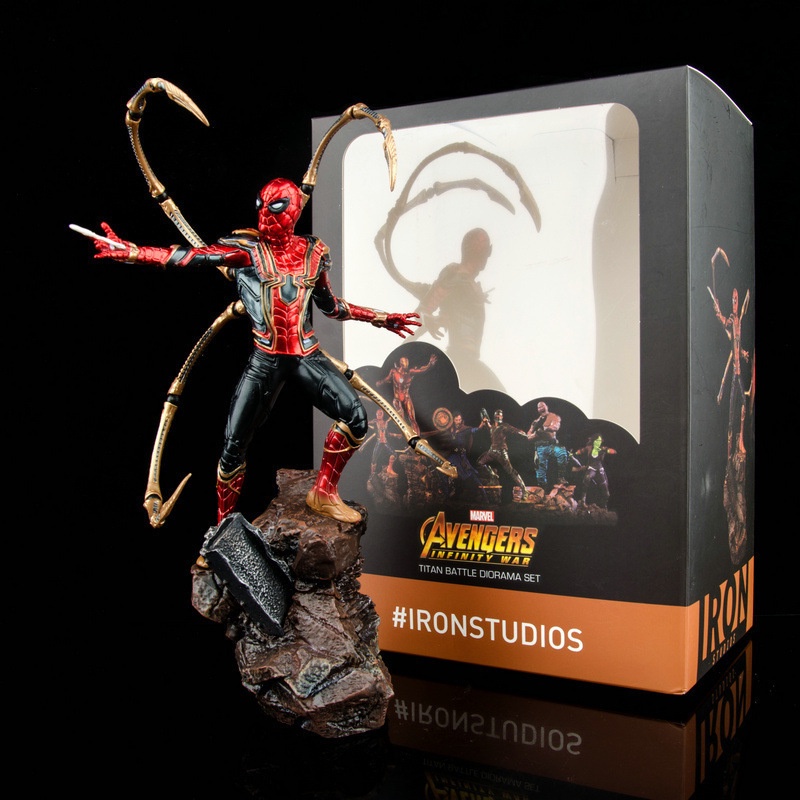 Mô Hình Người Nhện Tĩnh Iron Spider Man Infinity War 19CM - Chất liệu PVC cao cấp