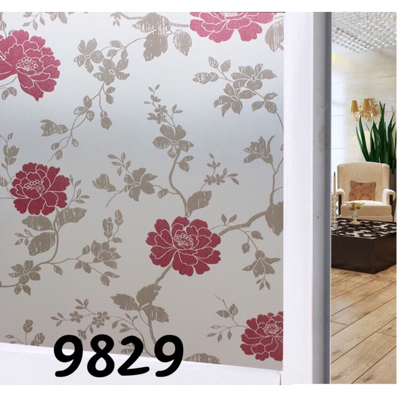 Giấy dán kính hoa văn-khổ 0,9m