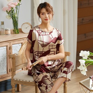 Đồ bộ vải lụa satin mát lạnh mặc nhà