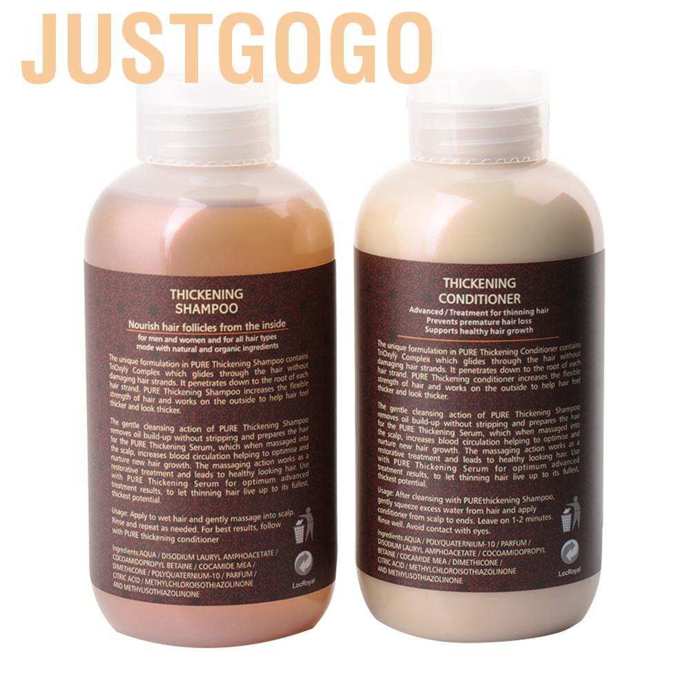 Justgogo Ginger Shampoo  Conditioner Improve Nourishing Hair Care Growth Prevent Loss for Dandruff Itchy Flaky or Dry Scalp
