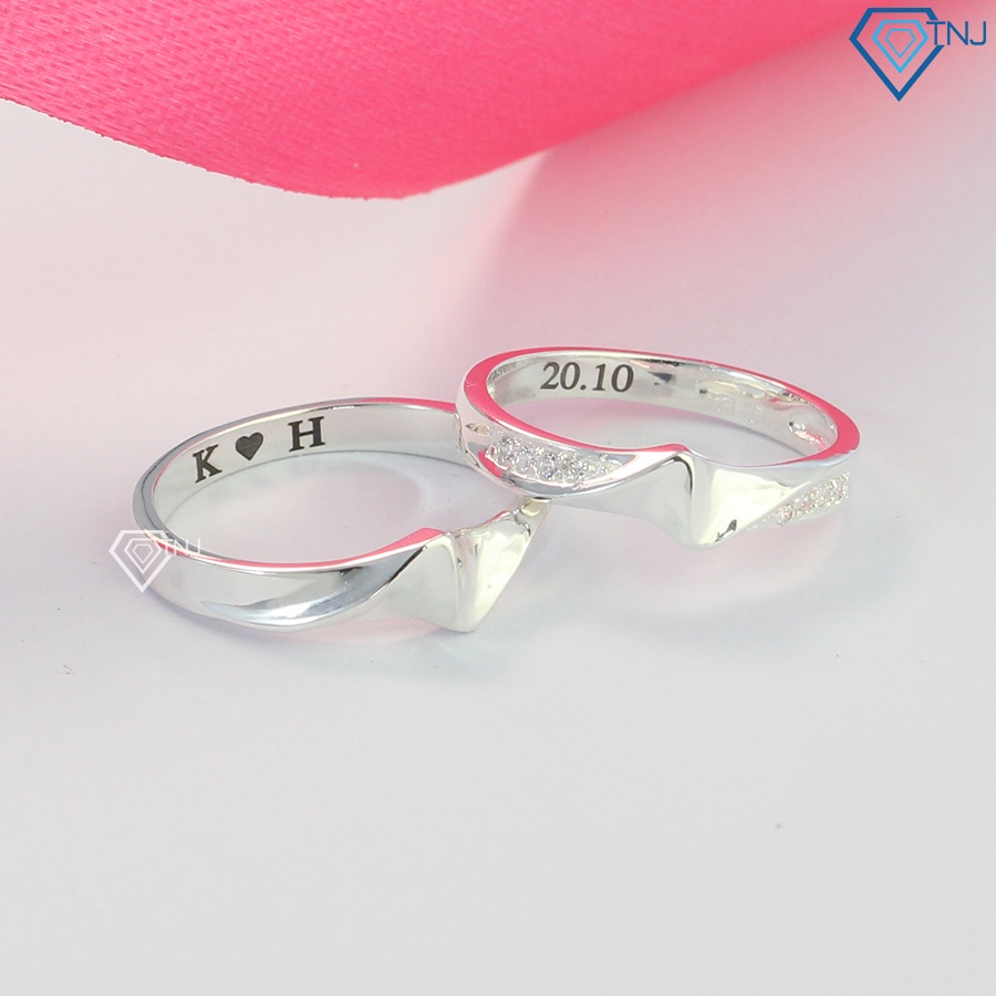 Nhẫn bạc nam nữ khắc tên theo yêu cầu ND0444 Trang Sức TNJ