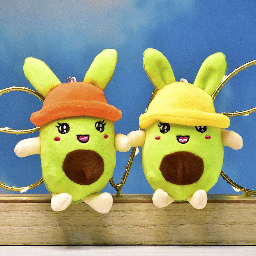 Móc Khóa Hình Quả Bơ Nhồi Bông Mềm Mại Đáng Yêu