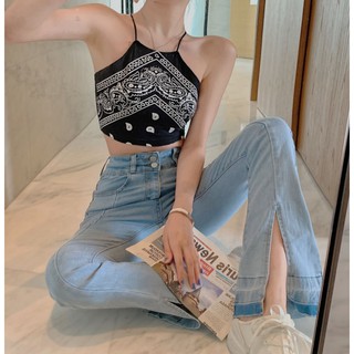 Áo yếm đen hoa văn H3249