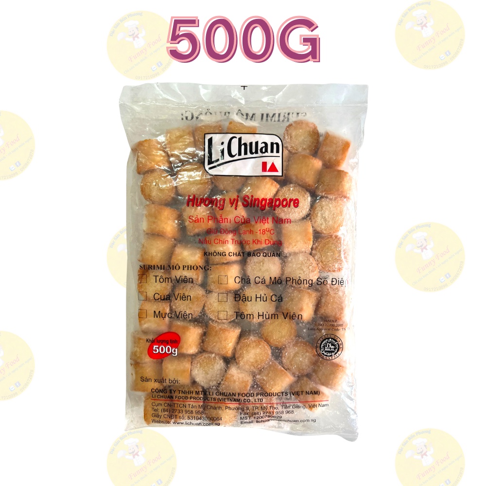 Chả Cá Mô Phỏng Còi Sò Điệp – Chả Cá Surimi LiChuan 500g – [Ship Hỏa Tốc HCM] – Funnyfood