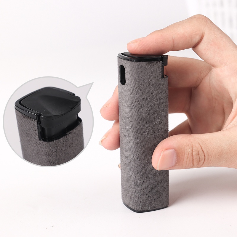 Chai Xịt Làm Sạch Màn Hình Điện Thoại Di Động 2 Trong 1 Với Khăn Lau Sợi Nhỏ