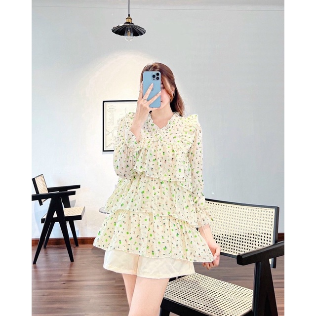 Set áo doll tầng + quần tafta