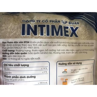 Gạo ST24 INTIMEX- Gạo thơm, hạt dẻo.