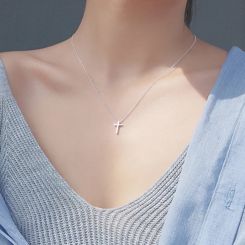 Vòng Cổ Kim Loại Mặt Thánh Giá Thanh Lịch Cho Nữ