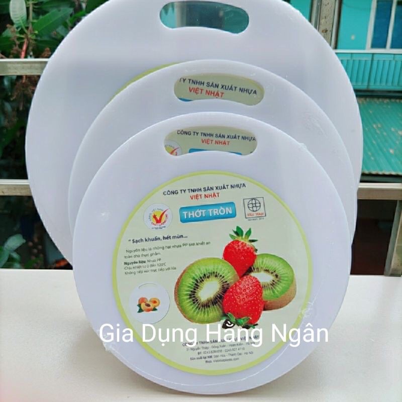 Thớt nhựa tròn Việt Nhật 3 size kháng khuẩn bền đẹp (MS:5800/5801/5802) -BOKIDS_STORE 01248