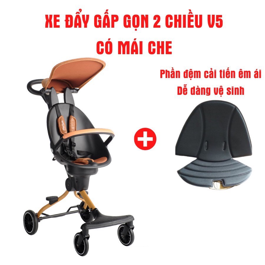 Xe đẩy đi bộ 2 chiều gấp gọn V3 - V5 cho bé