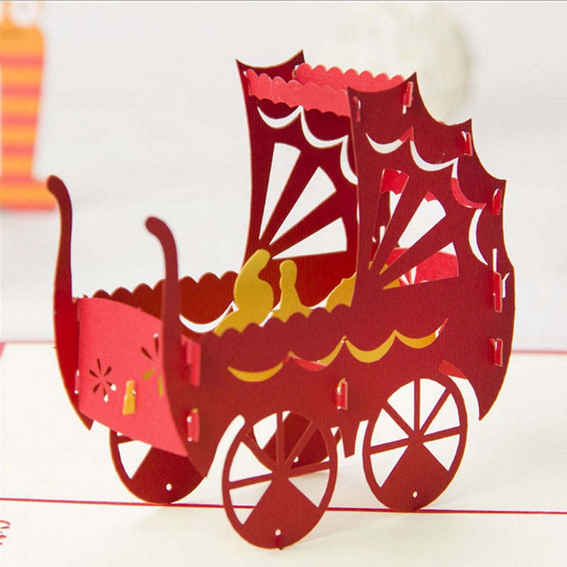 Thiệp 3D Bằng Giấy Thủ Công Dùng Cho Tiệc Sinh Nhật / Tiệc Mừng Em Bé