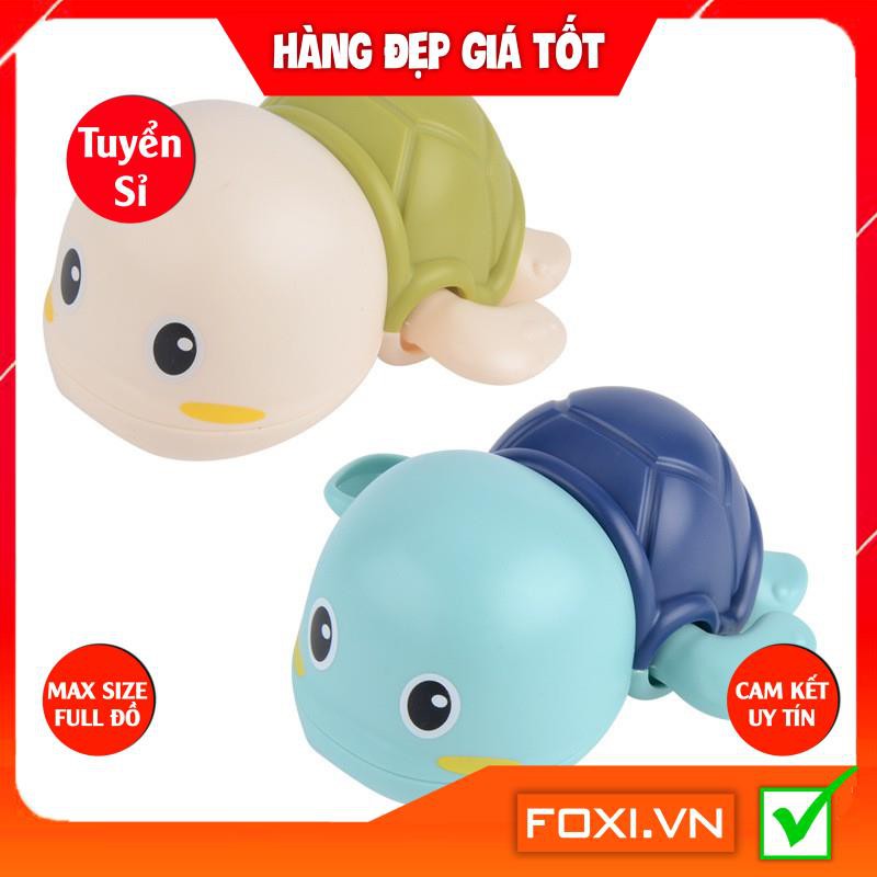 Rùa bơi trong nước ngộ nghĩnh cho bé Foxi-Đồ chơi nhà tắm-Có dây cót-Nhiều màu- Đáng yêu