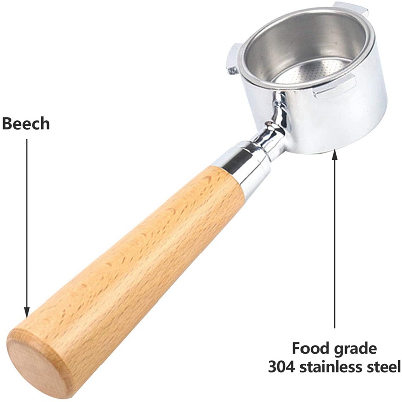 Bộ Lọc Cà Phê Không Đáy 51mm Kèm Giá Đỡ Và Lưới Lọc Chuyên Dụng Cho Delonghi EC680 / EC685