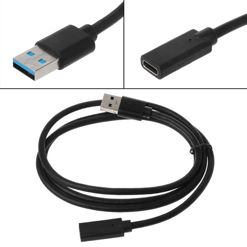 Dây cáp chuyển đổi dữ liệu usb 3.0 male sang type c female dài 1m