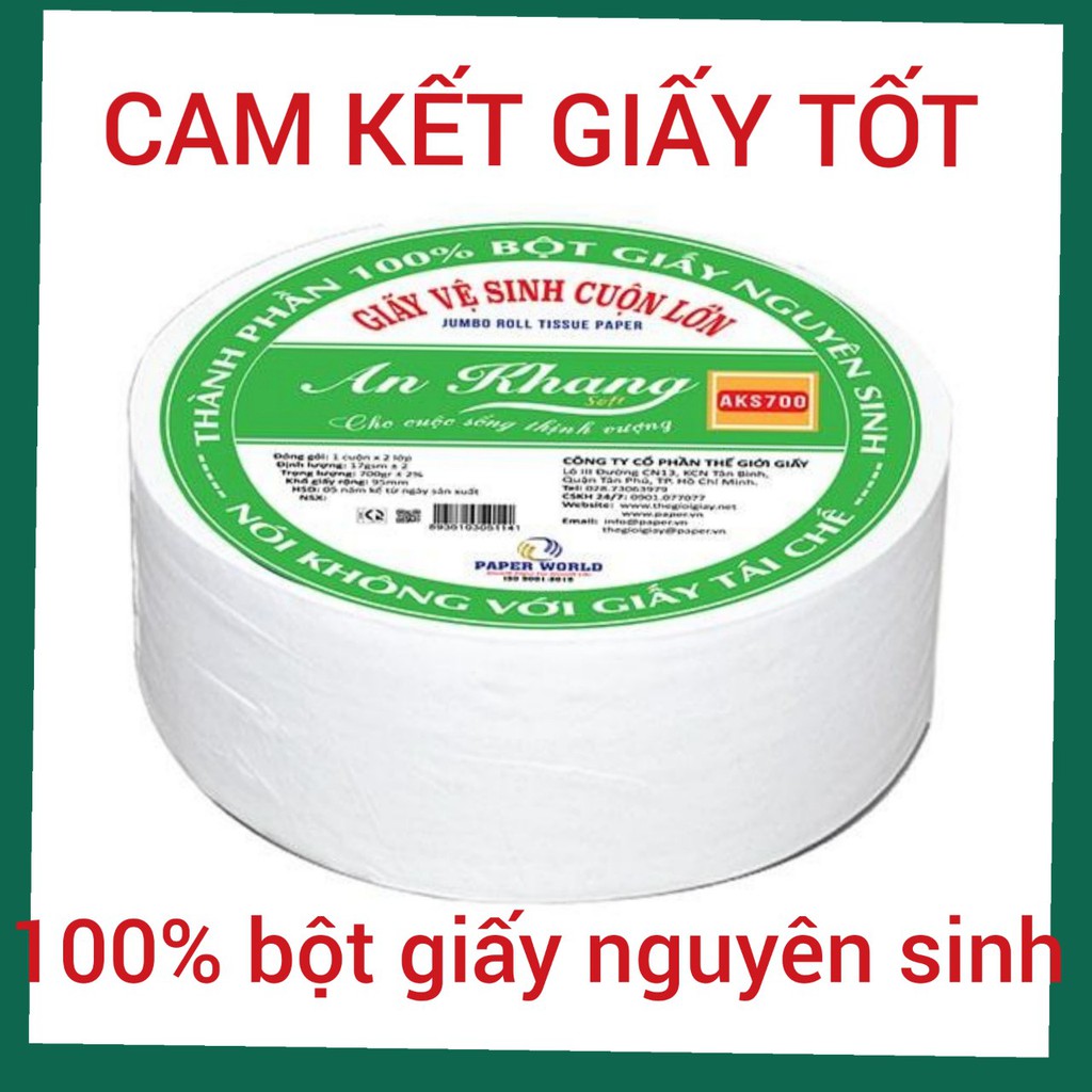 [Siêu Tiết Kiệm] Giấy Vệ Sinh Cuộn Lớn AN KHANG AKS700 700Gr