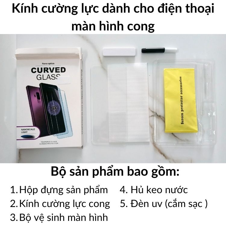 Kính cường lực Samsung S21 Ultra/ S22 Ultra / S20 Ultra/ S20 Plus / S20 / S10 5G/ S10 Plus/ S10 – Mỏng, độ cứng 9H UV