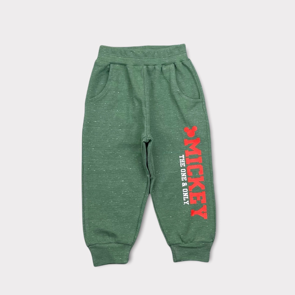 Quần dài nỉ LITIBABY, bo gen in hình mickey, chất nỉ dầy ấm, size 1/10 tuổi. Mã QBGM