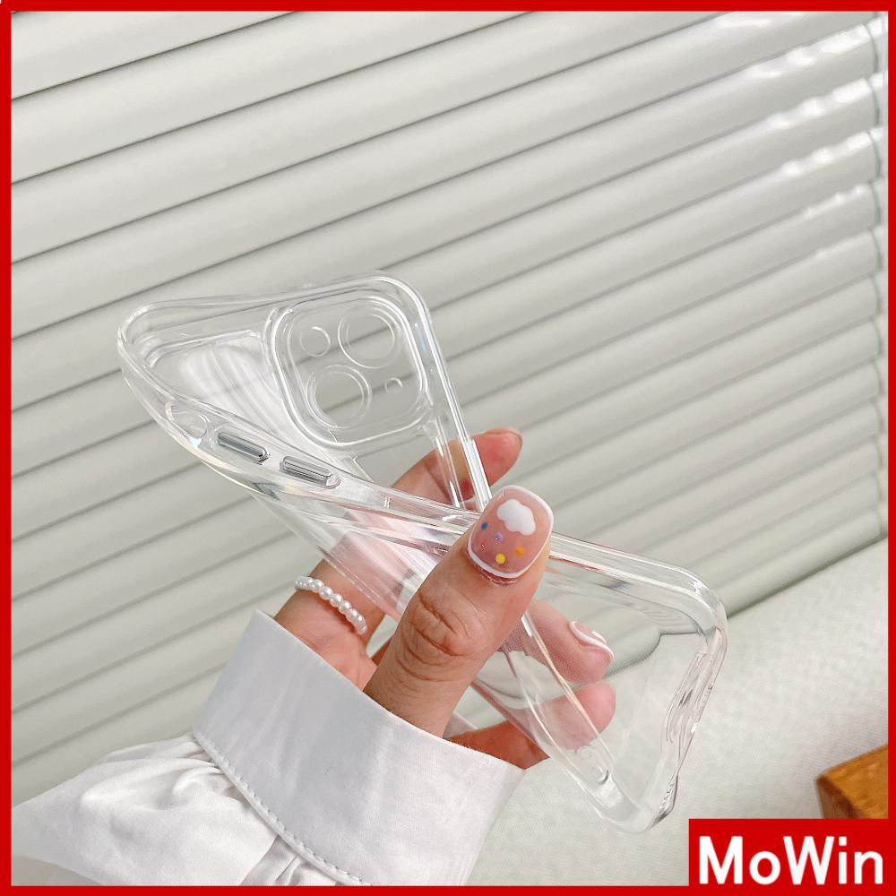 Ốp điện thoại silicone mềm trong suốt HD nút mạ dày chống va đập thích hợp cho iPhone 13 Pro Max 12 Pro Max 11 7 Plus