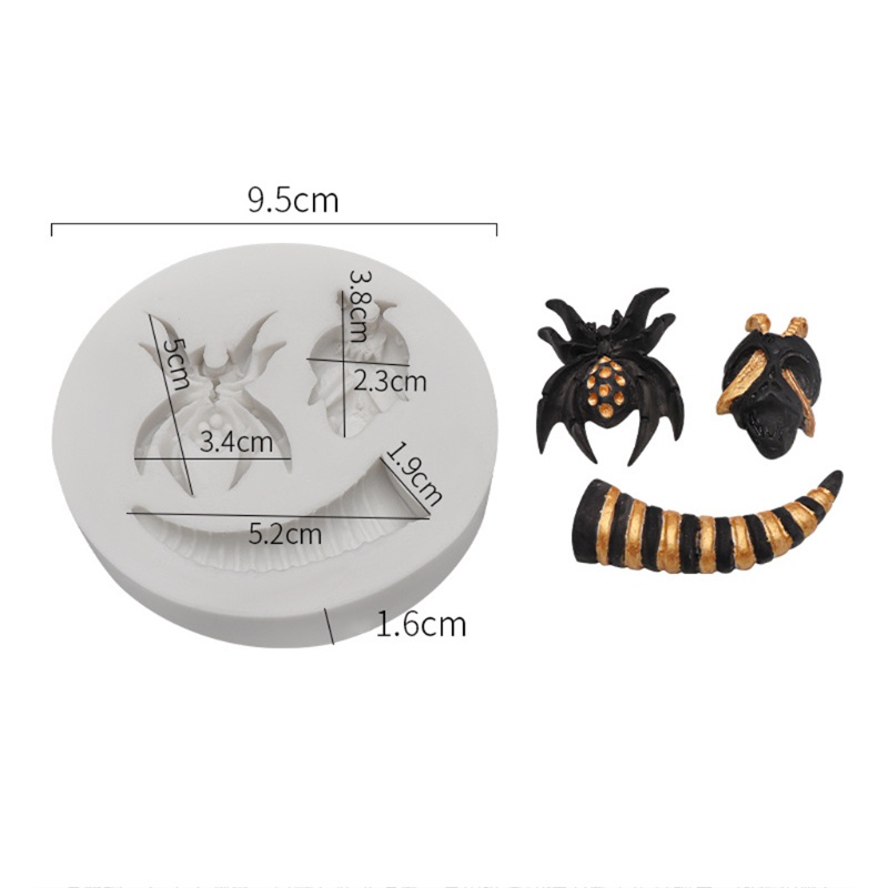 Set 4 Khuôn Silicone Làm Bánh Chủ Đề Halloween