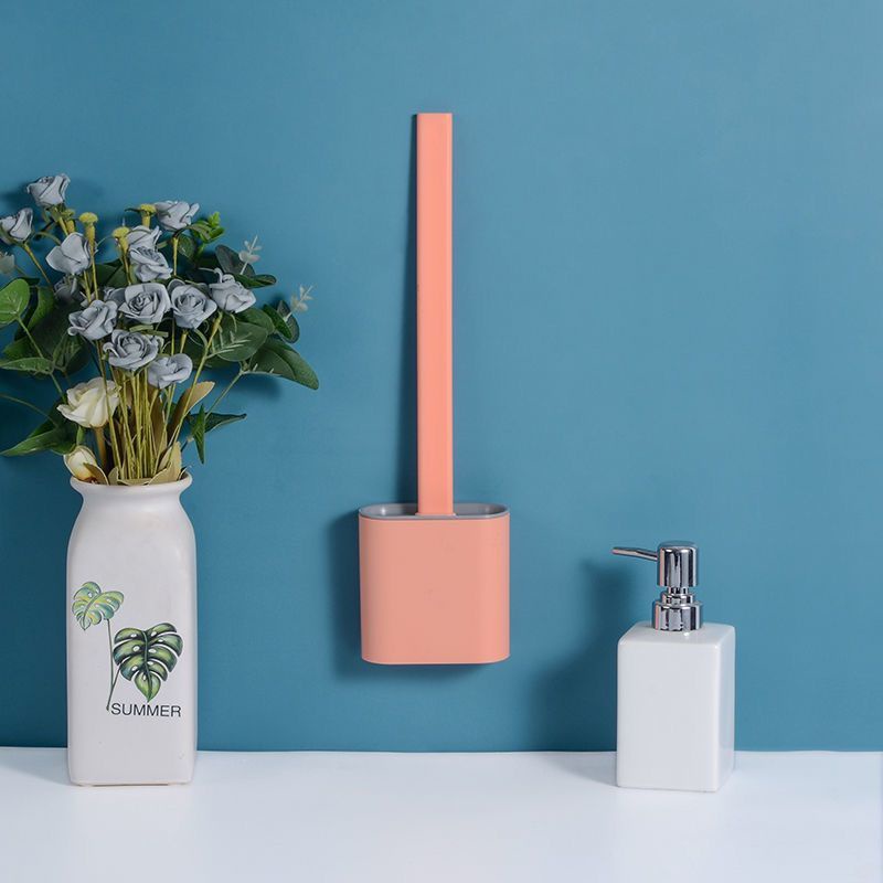 Chổi cọ toilet silicon kèm hộp đựng Pulito dán tường , cây cọ bồn cầu vệ sinh phòng tắm siêu sạch