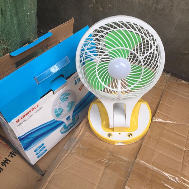 Quạt đèn gấp gọn tích điện 2 trong 1