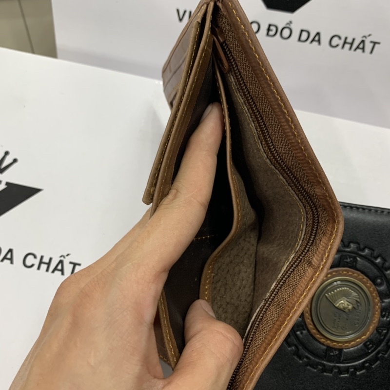 Ví Nam, Bóp Nam Da Bò Chuẩn Logo Thiết Kế Độc Đáo Và Phong Cách