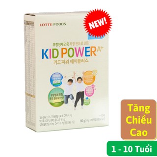 Sữa Bột Kid Power A+ Hộp giấy 10 thanh, 140g - date 10/2021 - Nam Hàn