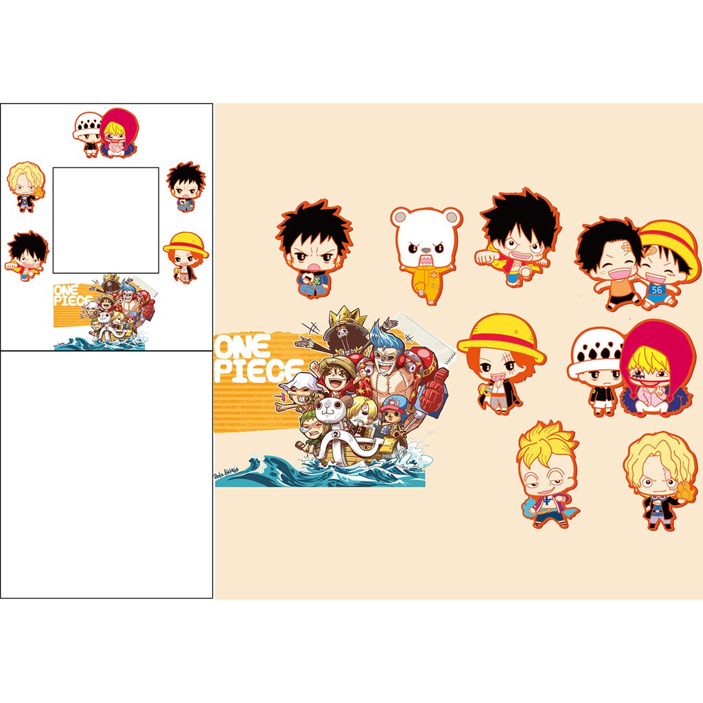sticker chopper one piece cắt rời size to SCI21 có bao giấy cute dễ thương bullet journal