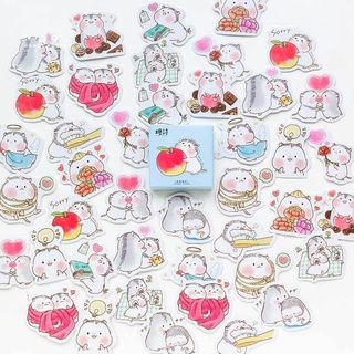 Sticker chủ đề Chuột Hamster Dễ Thương - Hộp 45 miếng dán trang trí sổ tay Bullet Journal - M051