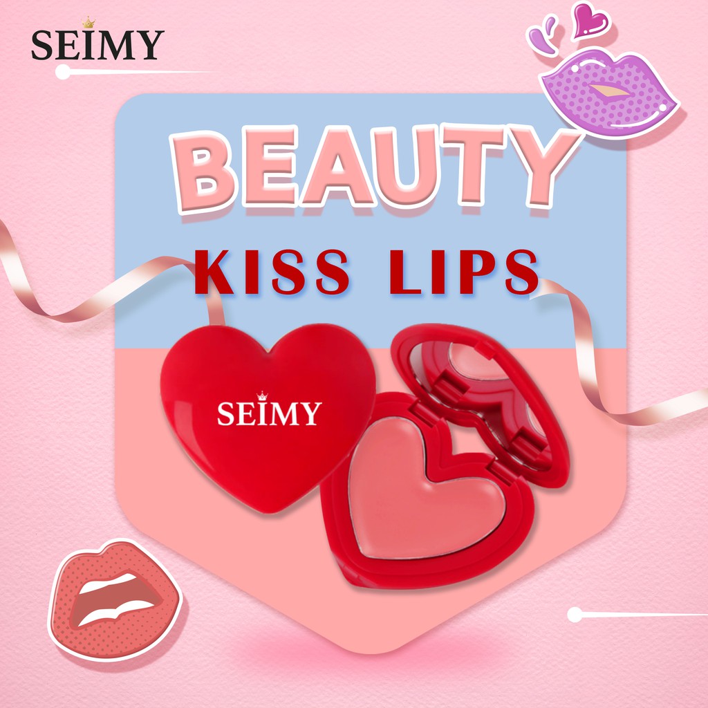 Son dưỡng môi SEIMY - Kiss Lips dưỡng mềm căng môi, giảm thâm và nẻ