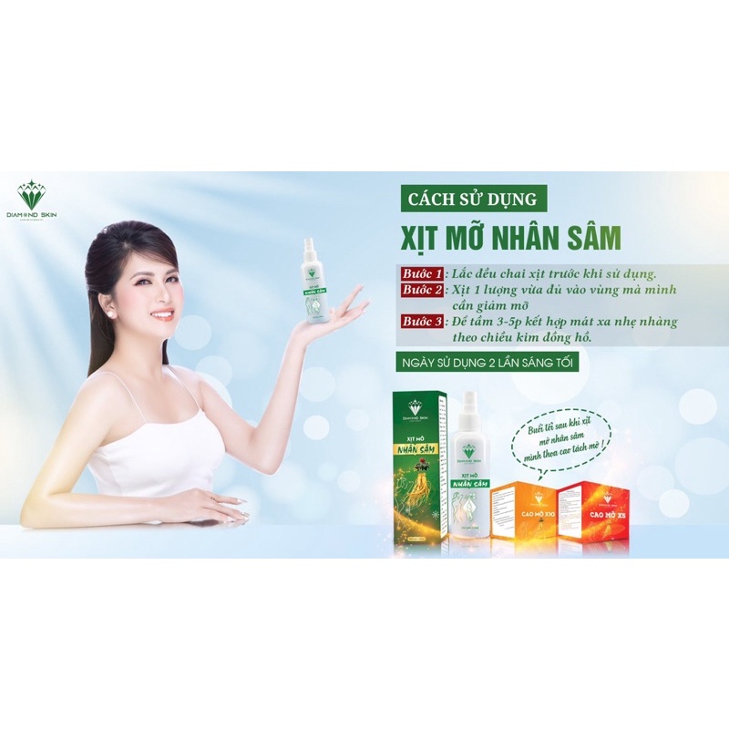 Xịt huỷ mỡ nhân sâm