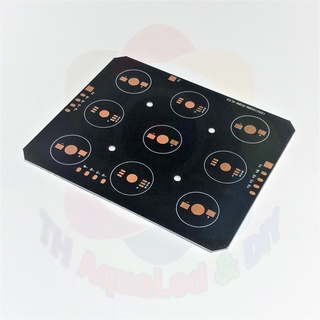Mạch LED vuông 9 LED 4 kênh White RGB 12 Volt, dùng cho chip led đơn, RGB Luxeon