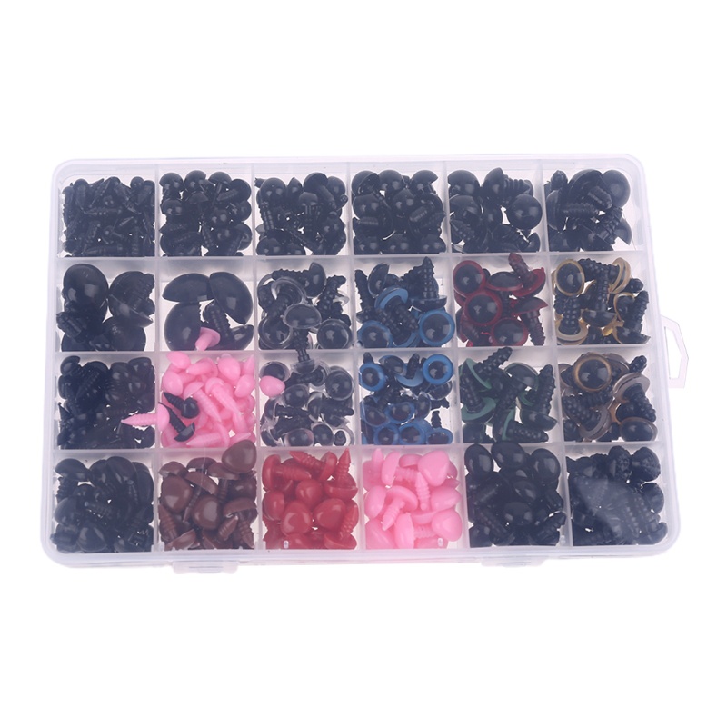 Bộ 460 Con Mắt Nhựa Mềm Nhiều Màu Sắc Dùng Làm Đồ Chơi Búp Bê Amigurumi DIY