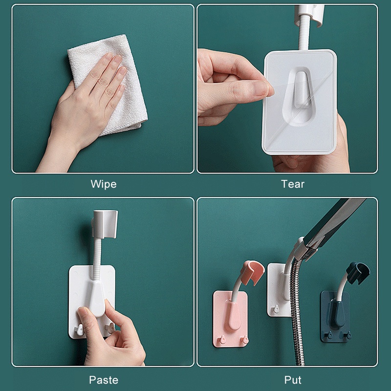 1 Giá Đỡ Đầu Vòi Hoa Sen Gắn Tường Có Thể Tái Sử Dụng