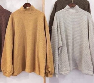 Áo kẻ cao cổ KT05
