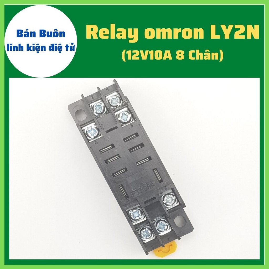 Relay 12V 8 chân. role trung gian. relay kính (12v10A), relay 12V LY2N