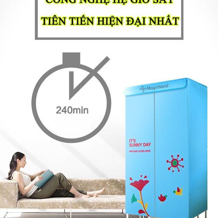 BH 2 Năm Tủ Sấy Quần Áo 2 Tầng có Điều Khiển Từ Xa