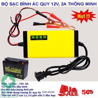[FREESHIP] Bộ Sạc Bình Ắc Quy Tự Động Cho Xe Máy (12V 2A)