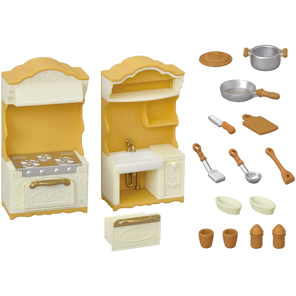 Đồ Chơi Sylvanian Families Bộ Bếp và Bồn Rửa Chén Kitchen Stove n Sink