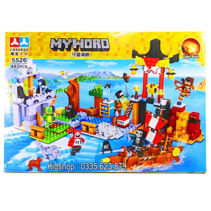 Bộ Lego Xếp Hình Ninjago Minecraf My World. Gồm 492 Chi Tiết.