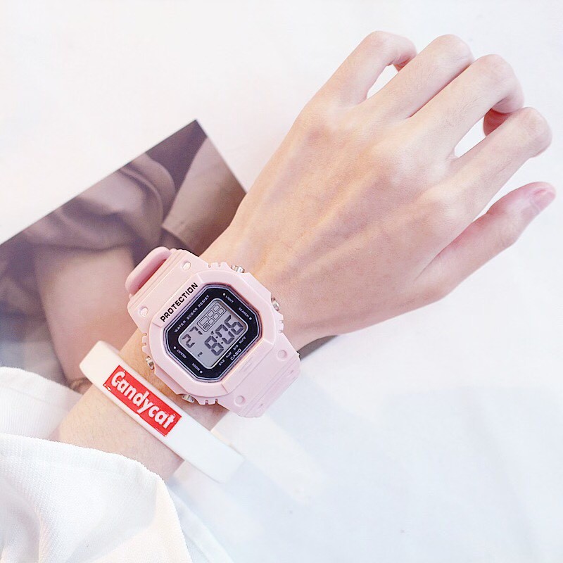 [Mã FAMARAL2 giảm 10K đơn 50K]ĐỒNG HỒ NAM NỮ PROTECTION SPORT D403 MẶT VUÔNG THỂ THAO CỰC HOT | BigBuy360 - bigbuy360.vn