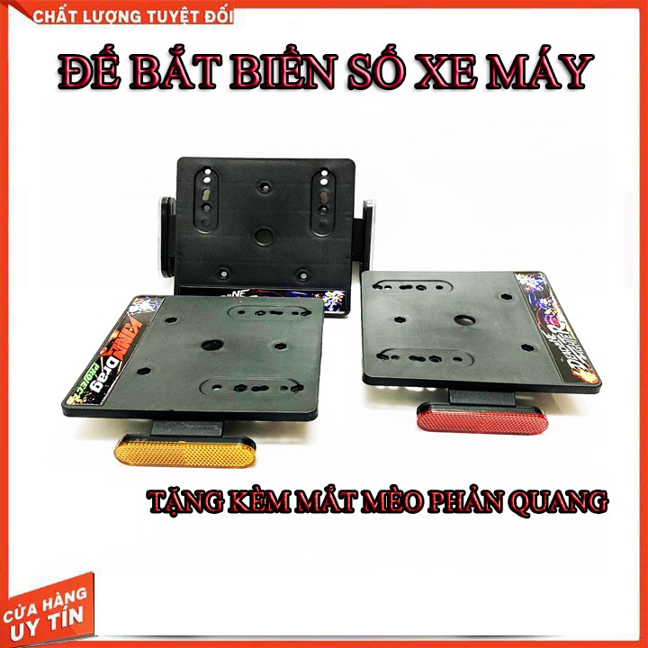 KHUNG BIỂN SỐ XE MÁY(PÁT BẮT BIỂN) TẶNG MẮT MÈO PHẢN QUANG