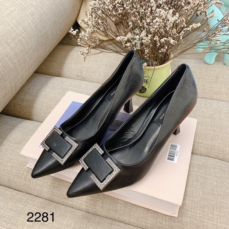 Giày cao gót nữ mũi nhọn 7cm da mềm hàng loại 1