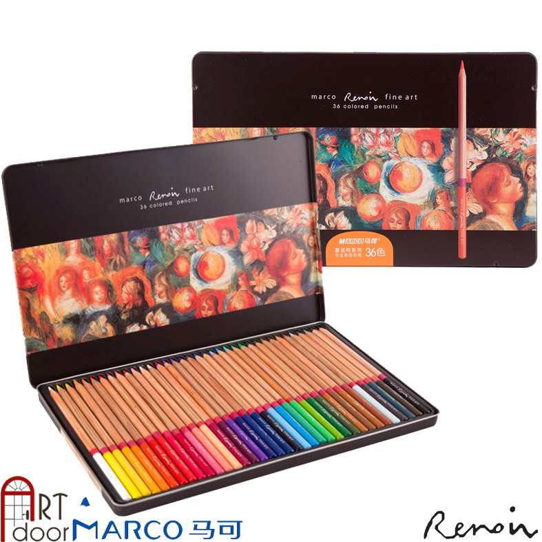 [ARTDOOR] Bộ bút chì màu Khô MARCO Renoir (hộp thiếc)