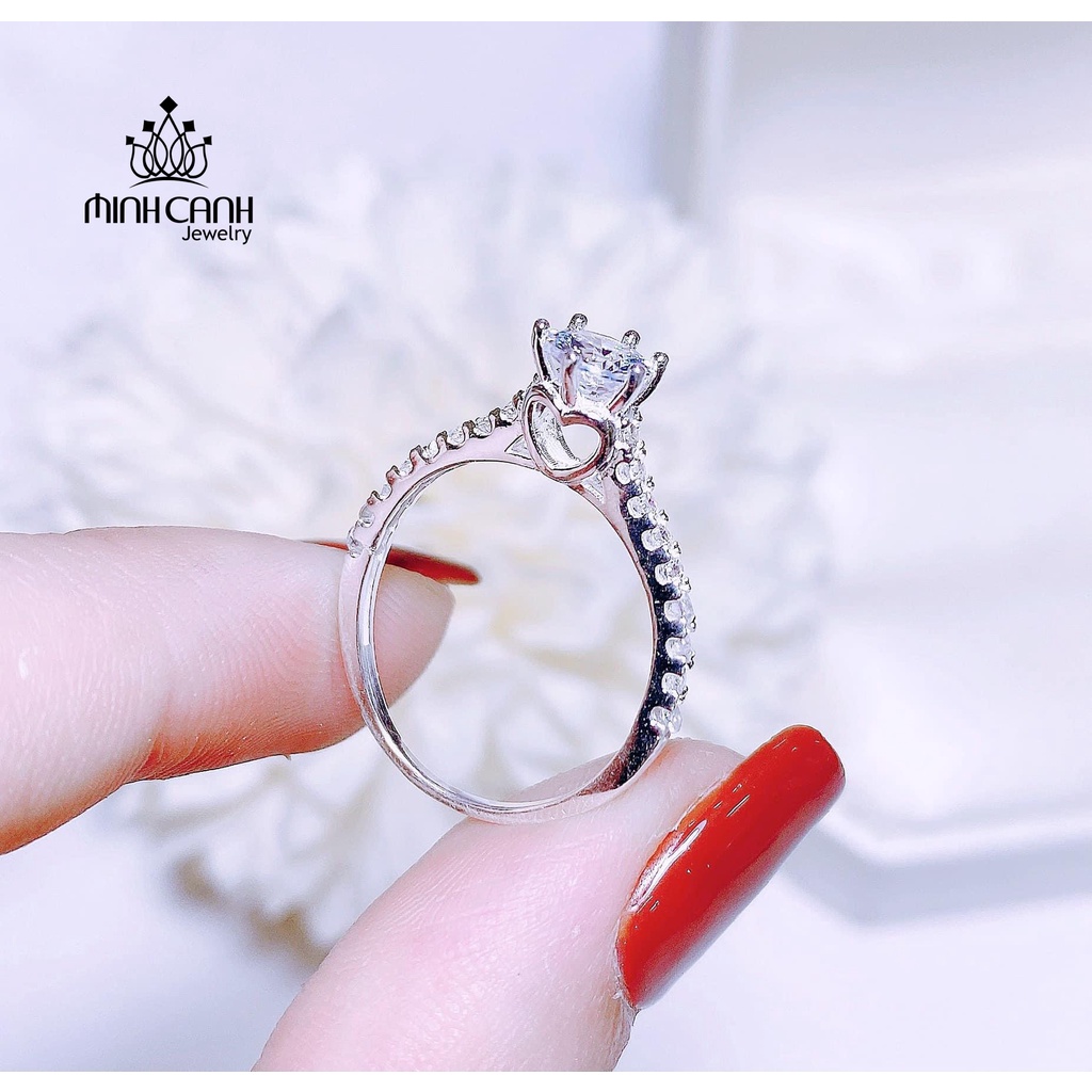 Nhẫn Bạc Nữ Ổ Đá Cổ Tim Minh Canh Jewelry