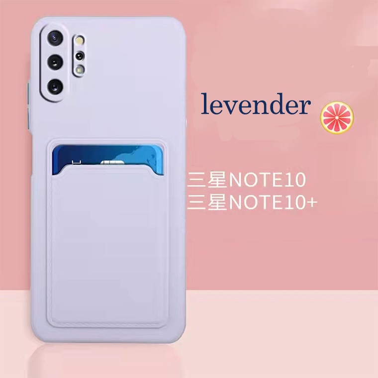 Ốp điện thoại silicon màu kẹo có ngăn đựng thẻ cho Samsung Galaxy Note 10 10Plus 10pro
